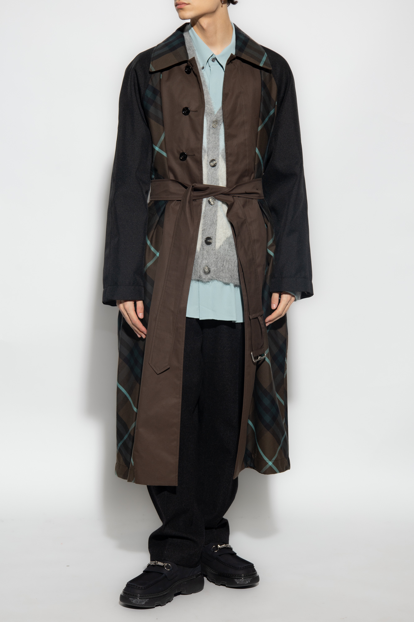 Burberry detachable hood taffeta trench sales coat